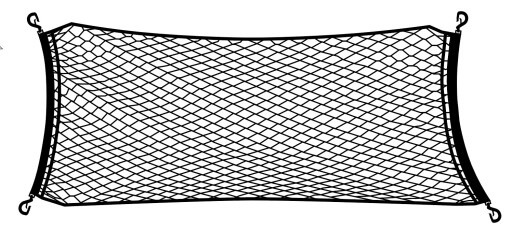 Installing black nylon fastening net - čierna sieťka organizer