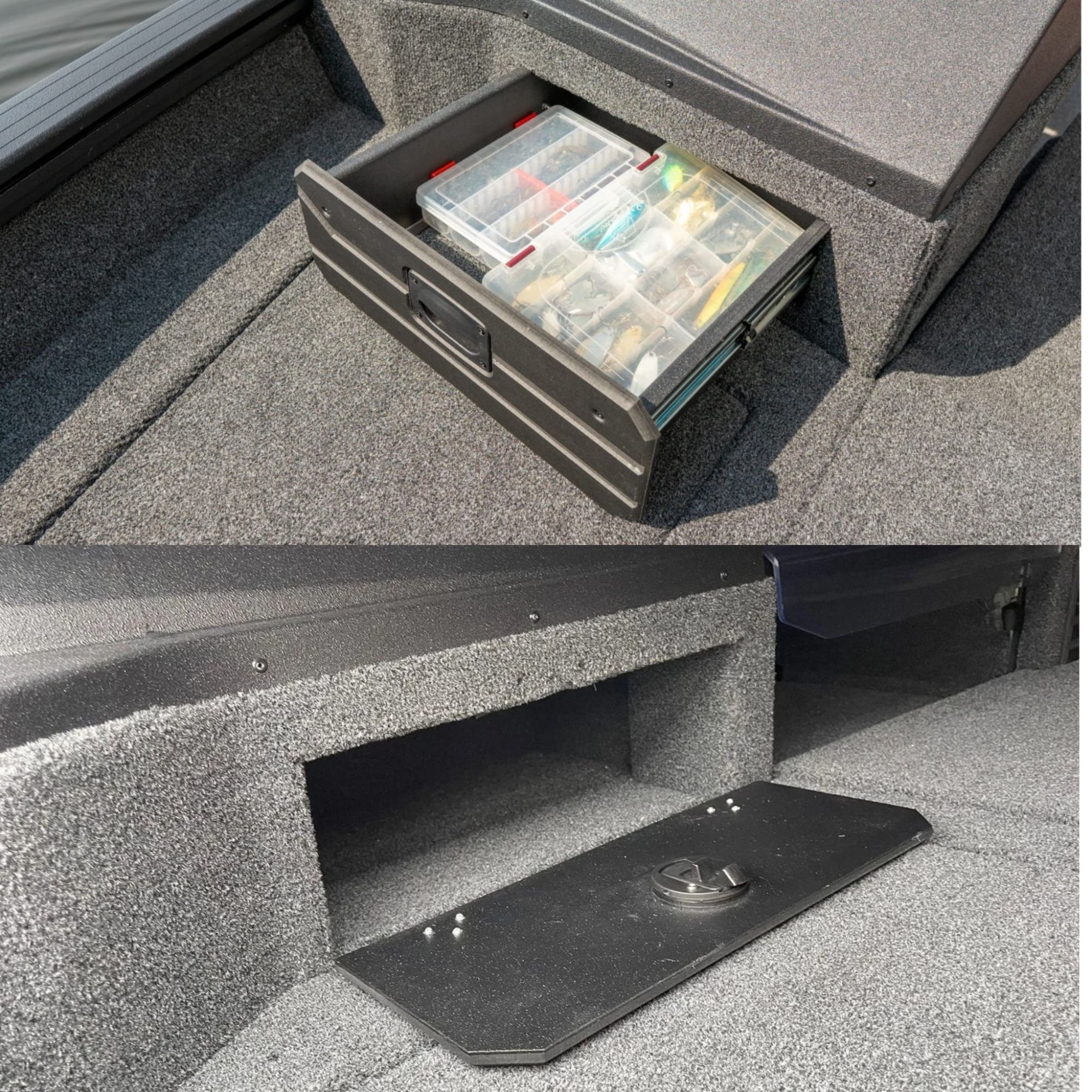 Náhrada úložného priestoru v konzole kapitána za výsuvnú policu (plastové prevedenie)