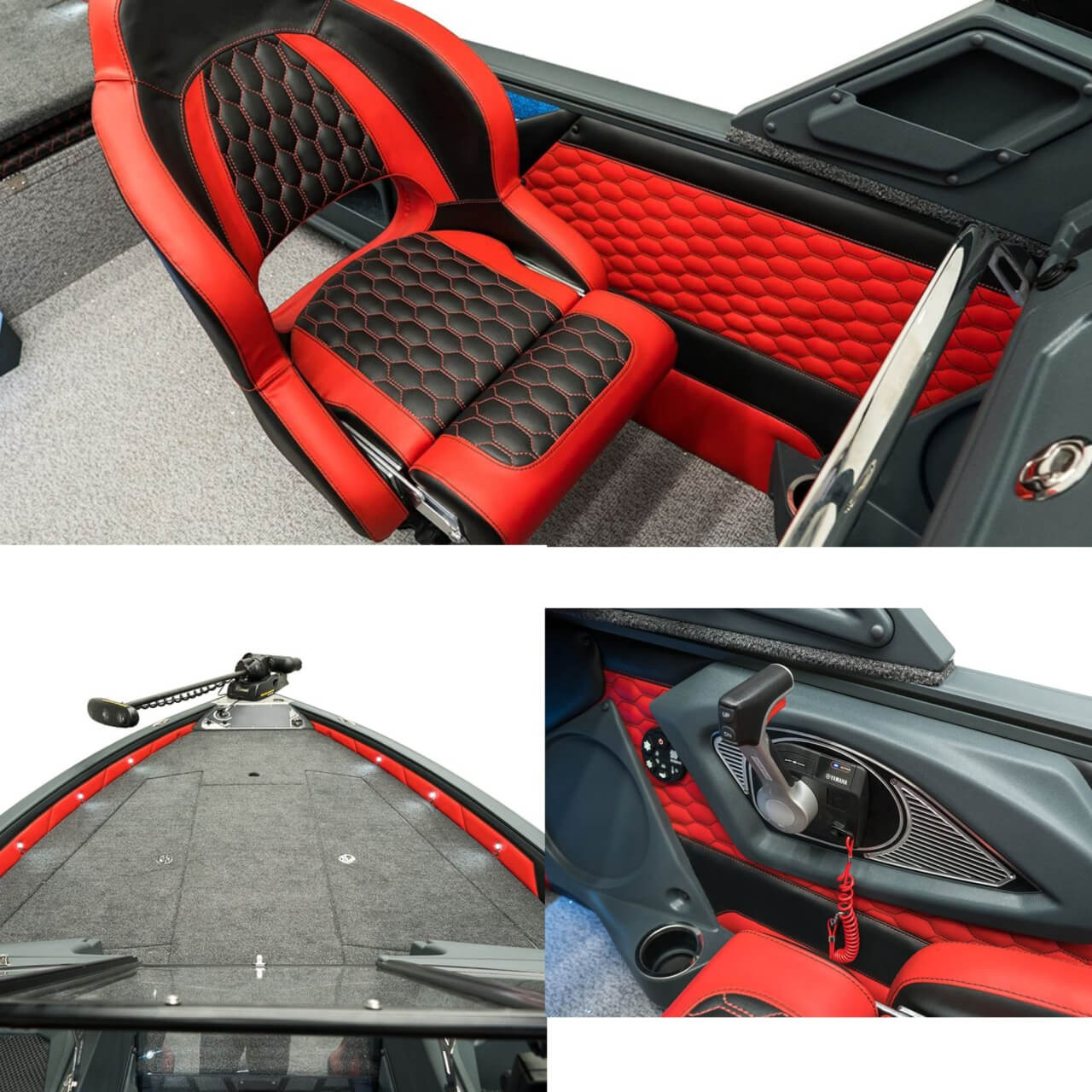 Pokrytie bokov kokpitu, luku a zadných palúb kožou námornej triedy. (Výber farby totožný s kreslami)