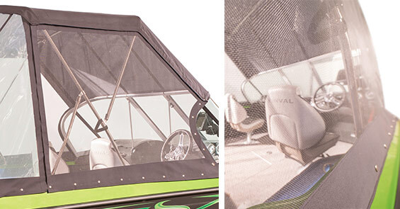 Sieť proti komárom (bočné steny kajuty)