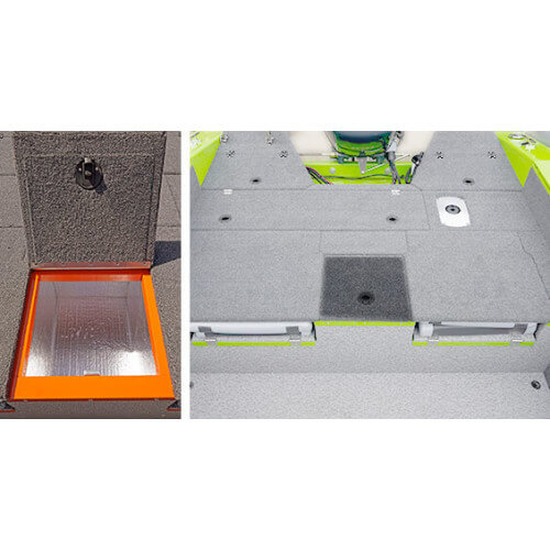 Izotermický box medzi sklopnými sedadlami (iba pre vyhotovenie JS)