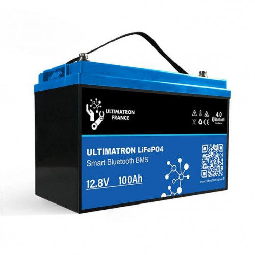 Rybársky čln Lithium Batéria ULTIMATRON LiFePO4 Smart BMS 12.8V, 100Ah, 15 kg